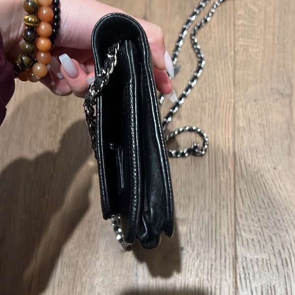 CHANEL BLACK WALLET ON CHAIN WITH CAVIAR LEATHER - Picture 5 of 13